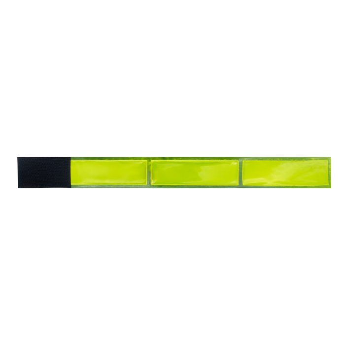 Adjustable reflective Velcro wrist band – high-visibility neon yellow strap for walking, running, cycling