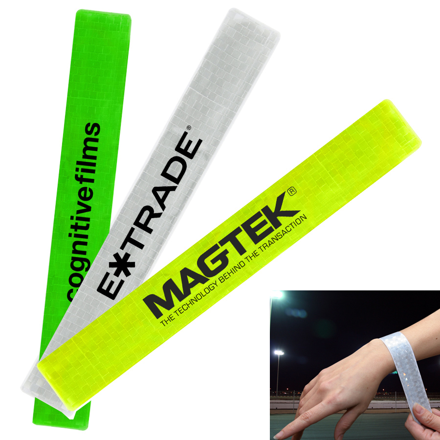 Reflective slap wristband in neon colours