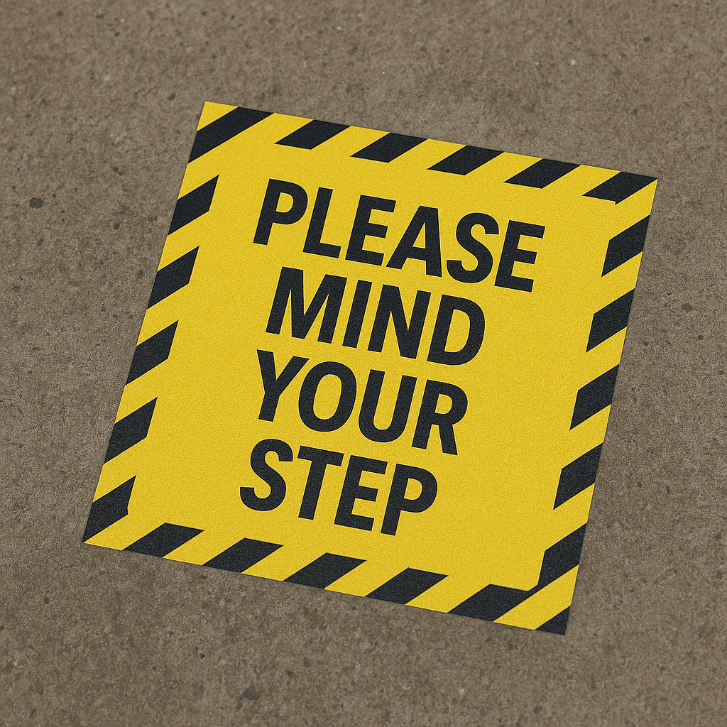 Custom Floor Decal Sticker for indoor or outdoor branding – 350mm x 350mm