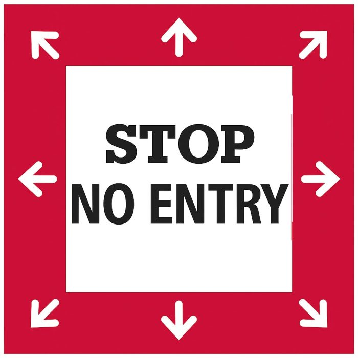 Custom branded floor sticker applied in an outdoor setting – slip resistant and durable