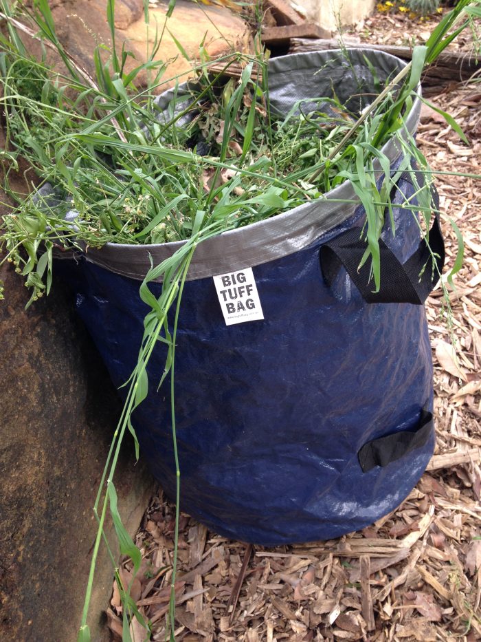 Big Tuff garden waste bags used for garden clean-ups and lawn clippings