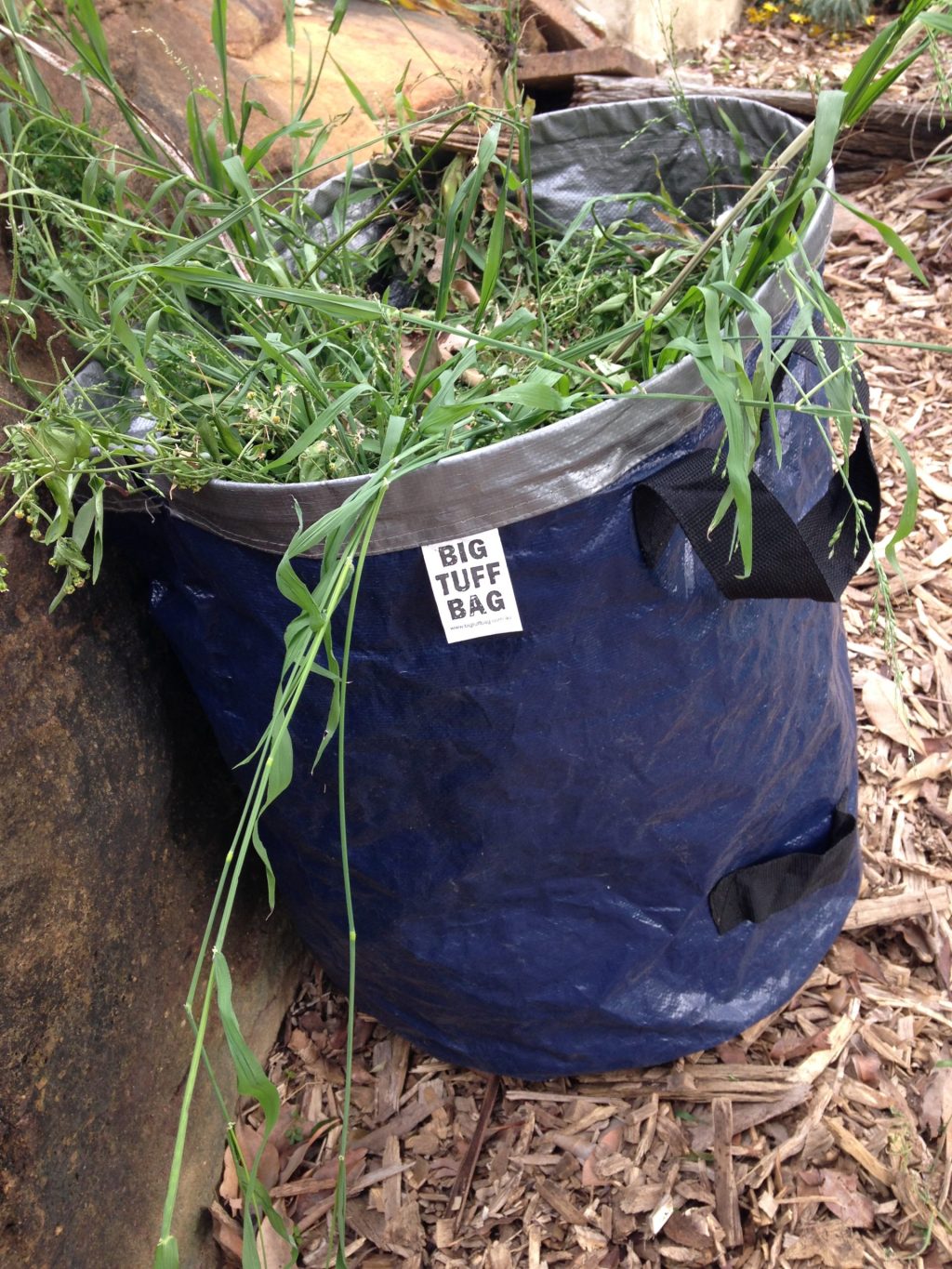 Big Tuff garden waste bags used for garden clean-ups and lawn clippings